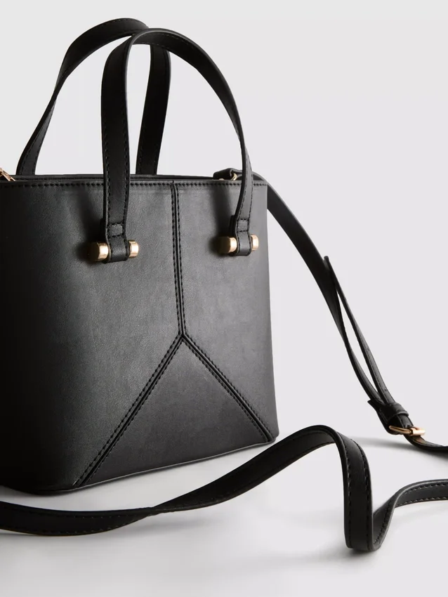 Bolso mini tipo tote de imitación de cuero