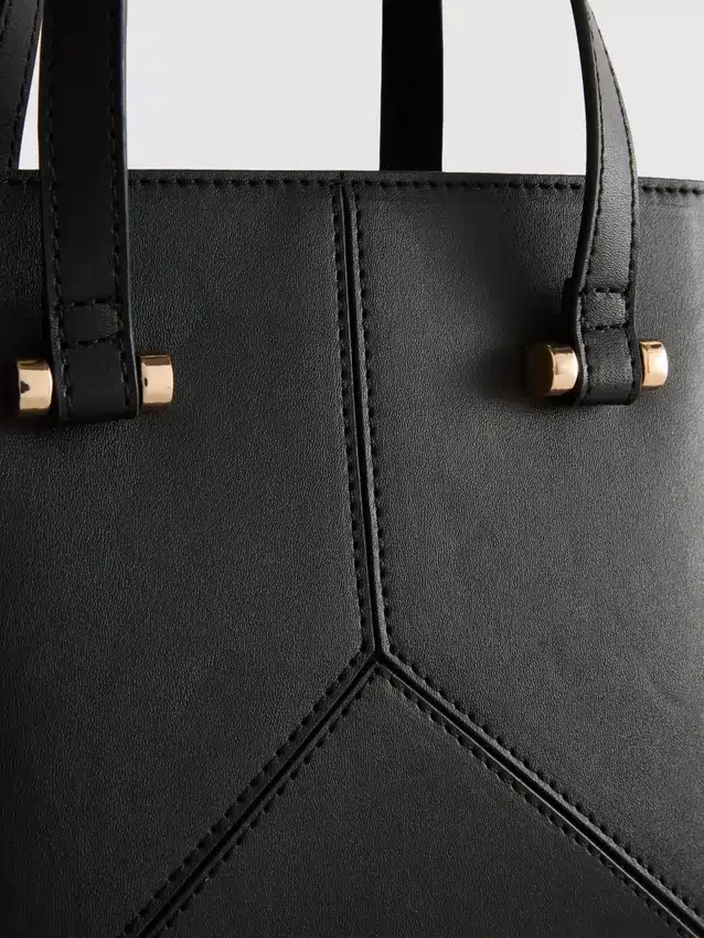 Bolso mini tipo tote de imitación de cuero