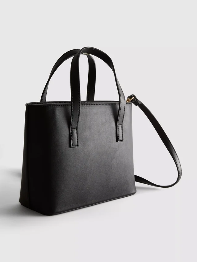 Bolso mini tipo tote de imitación de cuero