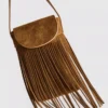 Bolso porta celular con flecos