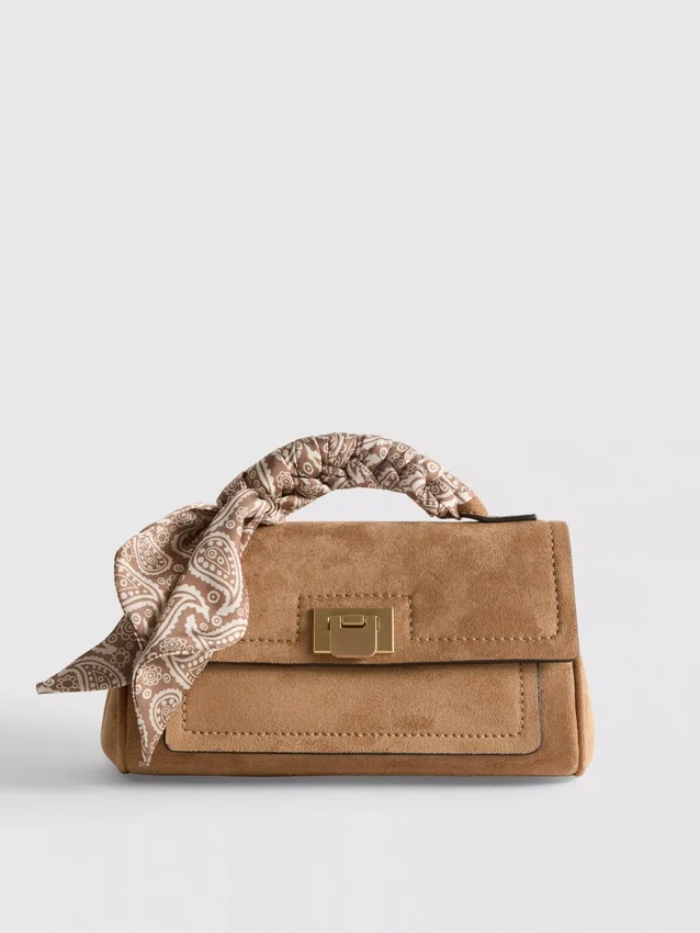 Bolso tipo «grab bag» con asa tipo bufanda
