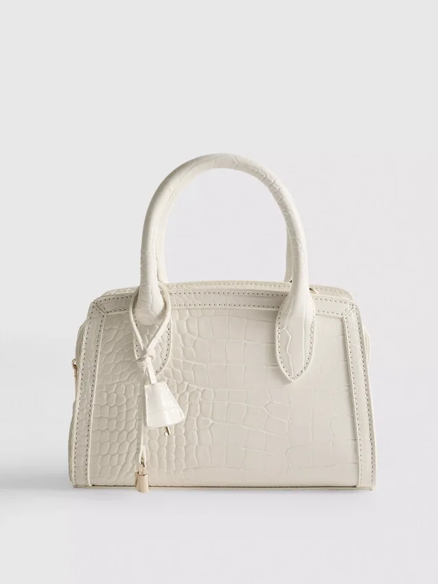 Bolso tipo tote con efecto cocodrilo