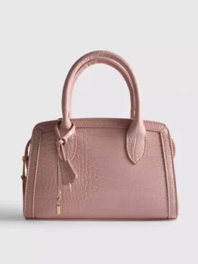Bolso tipo tote con efecto cocodrilo