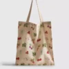 Bolso tipo tote con estampado vegetal