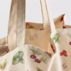 Bolso tipo tote con estampado vegetal