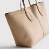 Bolso tipo tote con panel de gamuza sintética
