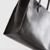 Bolso tipo tote de imitación de cuero con efecto craquelado