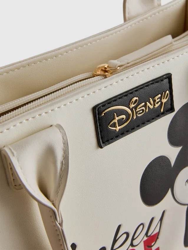 Bolso tipo tote de imitación de cuero de Mickey y sus amigos de Disney