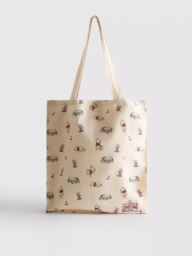 Bolso tipo tote de lona de algodón de Winnie the Pooh de Disney