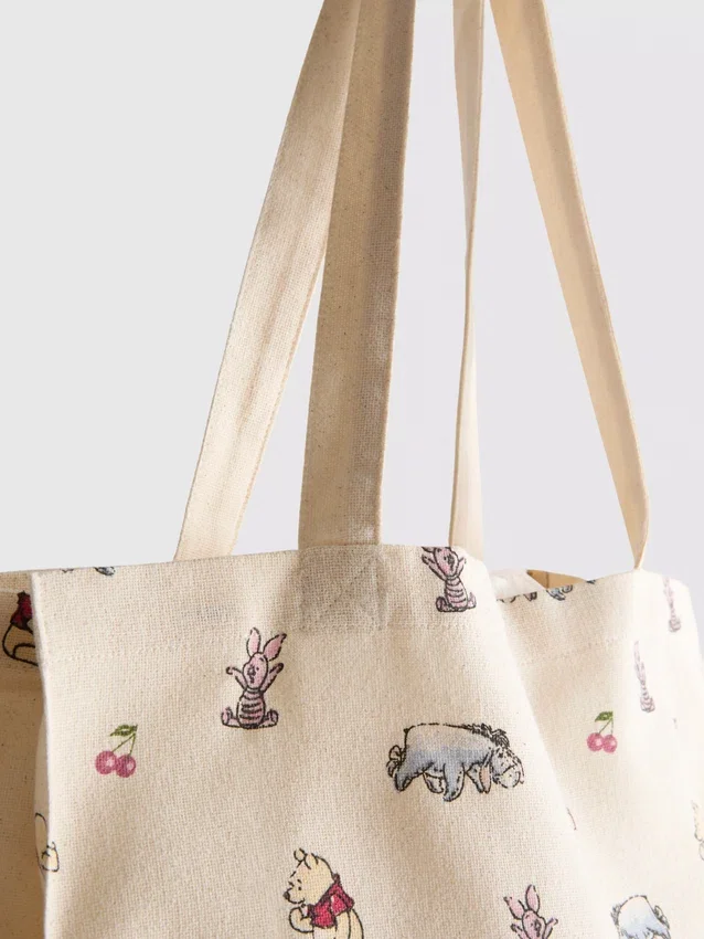 Bolso tipo tote de lona de algodón de Winnie the Pooh de Disney