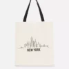 Bolso tipo tote urbano con diseño gráfico de algodón