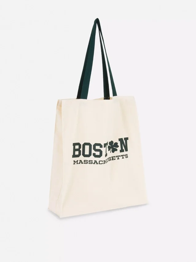Bolso tipo tote urbano con diseño gráfico de algodón
