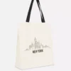 Bolso tipo tote urbano con diseño gráfico de algodón