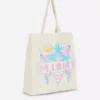 Bolso tipo tote urbano con diseño gráfico de algodón
