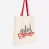Bolso tipo tote urbano con diseño gráfico de algodón