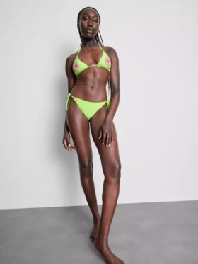 Braguita de bikini con lazo lateral y cuentas