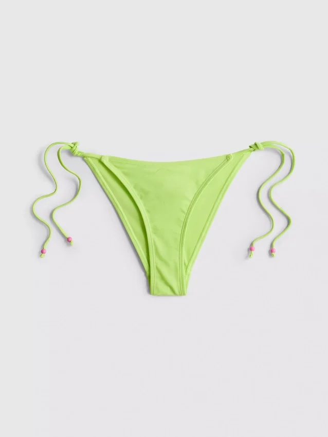 Braguita de bikini con lazo lateral y cuentas