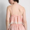 Bralette tipo babydoll de encaje y satén nupcial