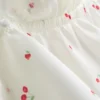 Bralette vaporoso con ribete de encaje color cereza
