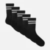 Calcetines de caña media a rayas, paquete de 5