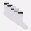 Calcetines de caña media a rayas, paquete de 5