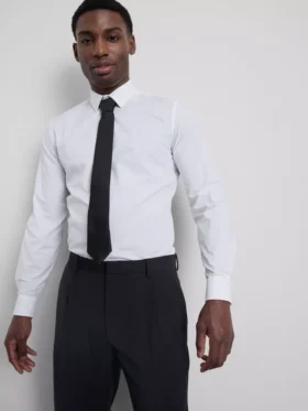 Camisa ajustada elástica con botones