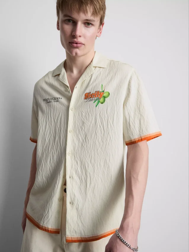 Camisa con estampado de Sicilia