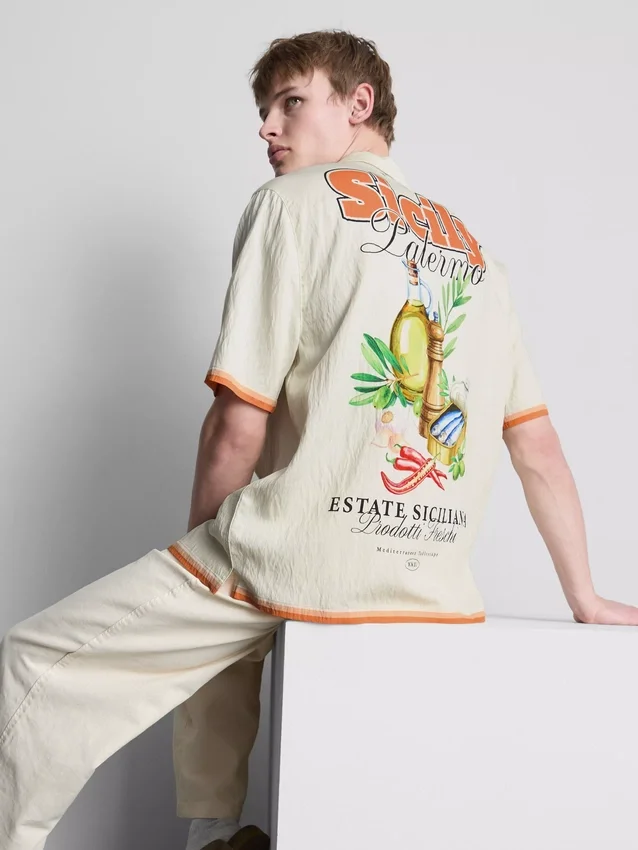 Camisa con estampado de Sicilia