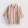 Camisa de algodón a rayas de corte holgado