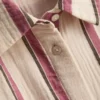 Camisa de algodón a rayas de corte holgado