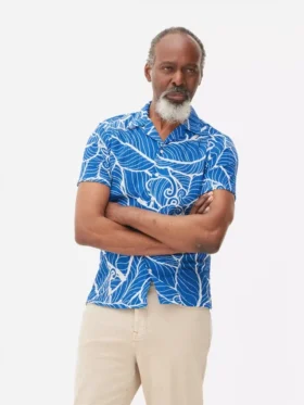 Camisa de crepé estampada