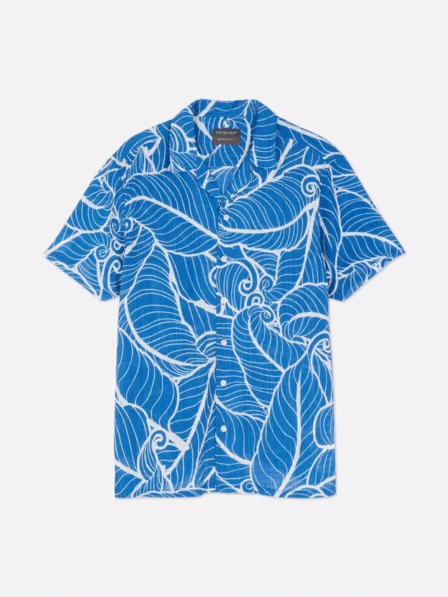 Camisa de crepé estampada