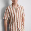 Camisa de cuello rever a rayas