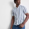 Camisa de cuello rever a rayas