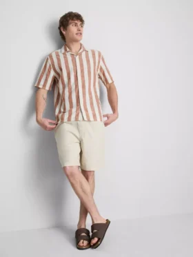 Camisa de cuello rever a rayas