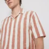 Camisa de cuello rever a rayas