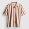 Camisa de cuello rever a rayas