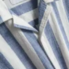 Camisa de cuello rever a rayas