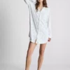 Camisa de dormir holgada estilo boyfriend con estampado