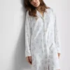 Camisa de dormir holgada estilo boyfriend con estampado
