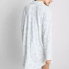 Camisa de dormir holgada estilo boyfriend con estampado