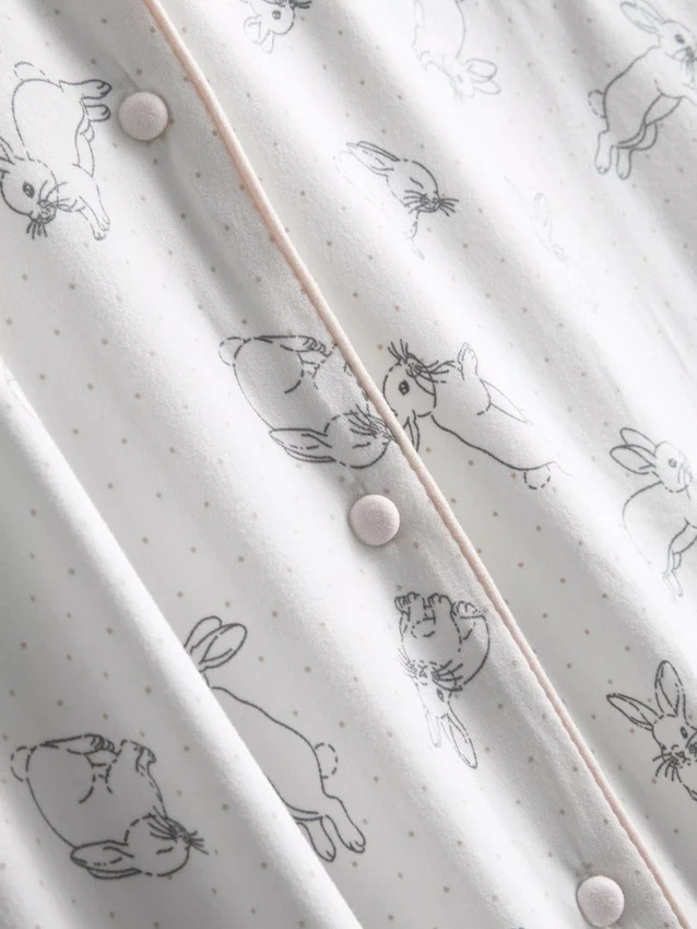 Camisa de dormir holgada estilo boyfriend con estampado