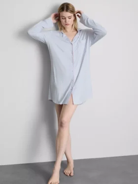 Camisa de dormir oversize a rayas estilo boyfriend