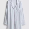 Camisa de dormir oversize a rayas estilo boyfriend