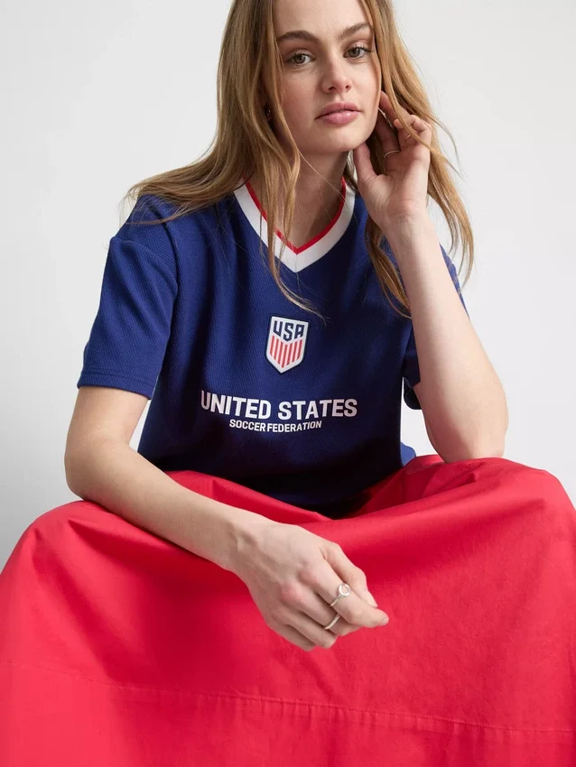 Camisa de fútbol de algodón de la Federación de Fútbol de EE. UU.