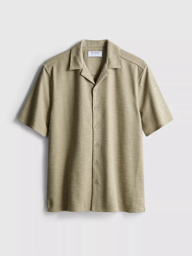 Camisa de manga corta con textura