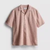 Camisa de manga corta con textura