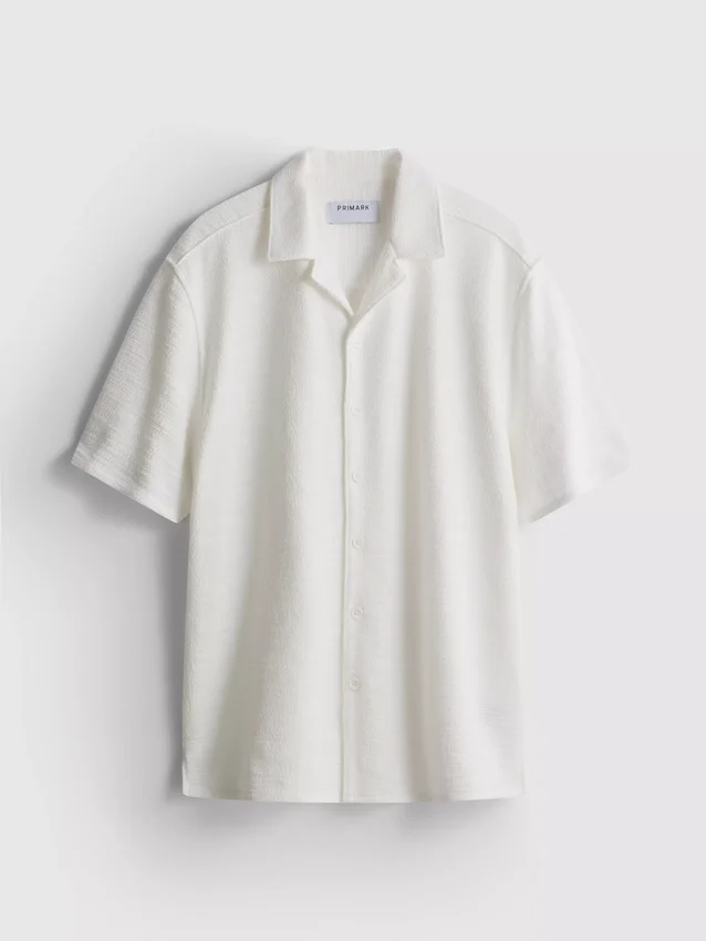 Camisa de manga corta con textura