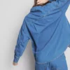 Camisa de mezclilla de algodón de corte holgado con botones