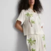 Camisa de playa de algodón bordada con cuentas de Paula Echevarría